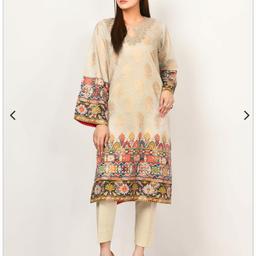 embroidered jacquard kurta original, sizes available L and m.