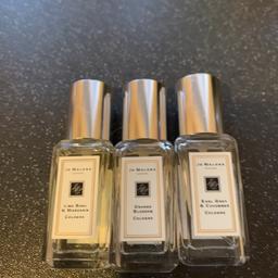 Jo malone cologne 9ml bottles real not fake very expensive bought for me but don’t wear it pick up only brand new but no box really lovely gift for Xmas for someone want 15 pound for the 3 of them well worth it no offers please