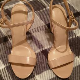 next strappy sandals with a 3 . 1/2 inch heel only worn twice excellent condition size 4 collection only from Mansfield area will not post