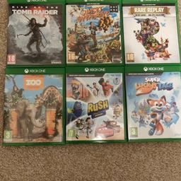 For sale -Xbox one games - in excellent condition.

Rise of the tomb raider -£7
Zoo tycoon-£7
Sunset overdrive -£2
Disney rush -£12
Rare Replay -£4
Super Lucky's tale -£10
Or all the lot for £35.00
Collect or will delivery locally Halifax area.

Come from pet and smoke free home.