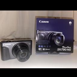 Canon powershot sx730 hs. Condition is mint. Black with strap, 2 batteries, charger, manuals and box.

Really good buy if you want to get into vlogging, blogging or makeup videos etc. I love this camera but I have just got a new one.
