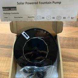 Brand New 

Solar Powered Pump 

Perfect for garden, pond, water features