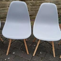 4 Grey Retro Kitchen Dining Chairs

Ex display selling for a friend only 4 weeks old

3 chairs have a slight white mark on the seat ( see all photos) hardly noticeable

Chairs measure
Height 82cms
Width 46cms
Seat height 46cms
Depth 36cms

£45 no offers Thanks

Collection from S75 Dodworth Barnsley 2 mins from J37 M1

Thanks for looking