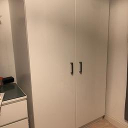 This is a double wardrobe.

Dimensions
Depth 62.5cm
Hight 191cm
Width 120 cm

Each door front measures
60cm width
180cm high

Buyer collects from Sidcup DA14
I can dismantle ready for collection or you can dismantle, which ever you prefer?
Collection Sidcup