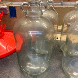 6 glass demijohn in very good clean condition £5 each or £25 for the 6 of em