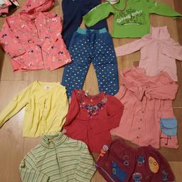 Girl's clothes, a mix of short sleeve, long sleeve, trousers, pijamas, cardigans and jumpers, good condition, 50p a piece