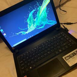 Laptop used only a handful of times, brought just under a year ago, works perfectly fine, comes with the charger, but I got rid of the box when I first bought it.

Has a full minor marks on the front but otherwise in amazing condition.

14” screen
AMD duel core processor A6
256 GB SSD
Full HD 1080
DDR4 (4GB)
R4 graphics
1000Mbps

Offers welcome