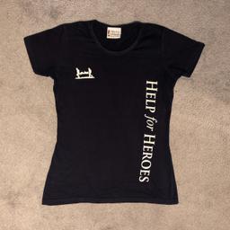 Help For Heroes Top 

• Navy 
• Size 12 (but would fit 10) 

#helpforheros #navy #tshirt #solider