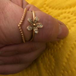Two Pandora stacking rings flower and wishbone £18 for bot or £10 each