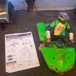 Hpi kawasaki KFX700 shell & rider in used condition does have cracks please study pics closely shell is not the best but the rider is as rare as rocking horse poo these days 

 UK Postage only may swap for savage parts