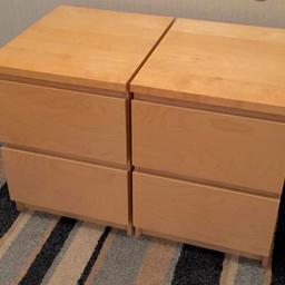 IKEA Malm Bedside Table Chest Oak Veneer 2 Drawer (Pair) - 55cm x 48cm x 40cm. Condition is "Used".


Lovely set of 2 bedside tables.

55cm x 48cm x 40cm

good used condition with some marks here and there 

Bargain price 

Collection from Tooting Bec London