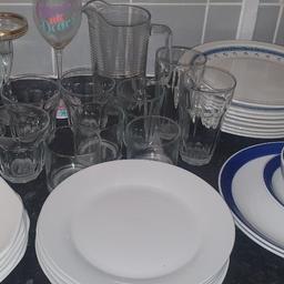 all 41 glass and plates need to be gone asap