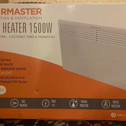 Air master Heater still in Box Brand New
slim compact design 
overheat and thermal safety protection cut off
for wallmount
