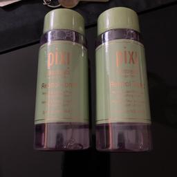 Brand new pixi retinol tonic 100ml is 15 pound in boots really fab stuff but I have lots so selling wat I don’t need 7 pound each pick up only please
