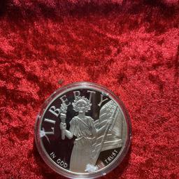 Lady Liberty coin in very good condition. However capsule is cracked at places as you can see on photos.