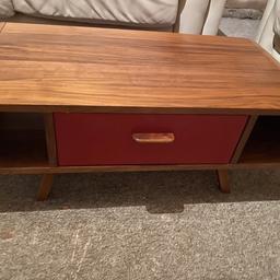 Gorgeous shape on trend coffee table
Bargain
Love this will keep if no sale
Heavy little table with centre drawer pulls out either side x