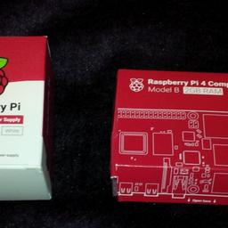 Raspberry Pi 4 - 2GB RAM Version. Comes with the official Raspberry Pi 4 case, official PSU and official micro HDMI cable. Please feel free to contact me on: 07925733007 for any questions/queries.