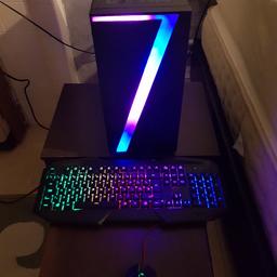 Gaming pc In brilliant condition.
Intel xeon processor which can be overclocked to 3.7ghz. 8CPUs.
16gb ram.
Rx580 graphics card.
125gb SSD and a 1tb HDD
Runs games great on any 1080p setting.