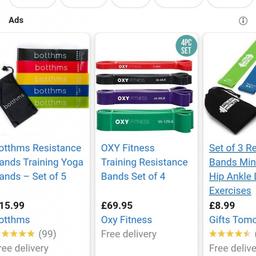 Pack of 4 resistance bands brand new never been used £69.95 retail price I'm selling for £40