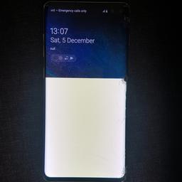 I have to sell damaged Samsung S10 plus. Like on photos screen is damaged and more then half is just display black or white. All touch and on screen fingerprint functions work, but a completely white bottom half kind of makes it difficult to use. Eventually screen mirror could help to operate.