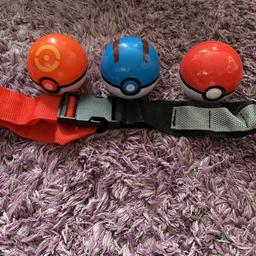 Pokemon Belt and Balls Toy. Like New. Collection from South Wigston LE18. On other sites