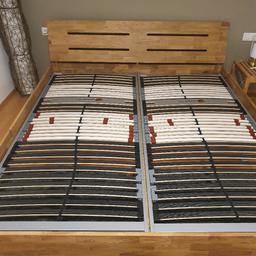 Doppelbett 1,80x2m
Vollholz
gekauft vor 2 Jahren im dänischen Bettenlager
inkl. Lattenrost (Härtegrad verstellbar)

verkaufe das Bett aufgrund Umzug, finde es selber total angenehm

abzuholen in Dornbirn