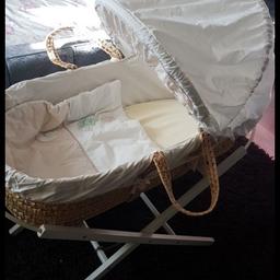 unisex Moses basket and stand with sheets collection only please s5 no time wasters free needs collecting today 