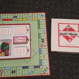Monopoly von Brohm erschienen zwischen 1968/75.
Deutsche DM mit Holzhäuser Version.
Komplett, vollständig, einwandfrei.

Versand dabei nach AT oder DE