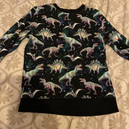 Boys dinosaur jumper from H&M age 8-10 more like 8-9