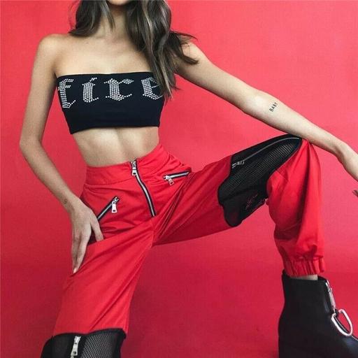 Buy & Sell West Midlands Birmingham - Photos for Red High Waisted Mesh Hip Hop Trousers Jogger