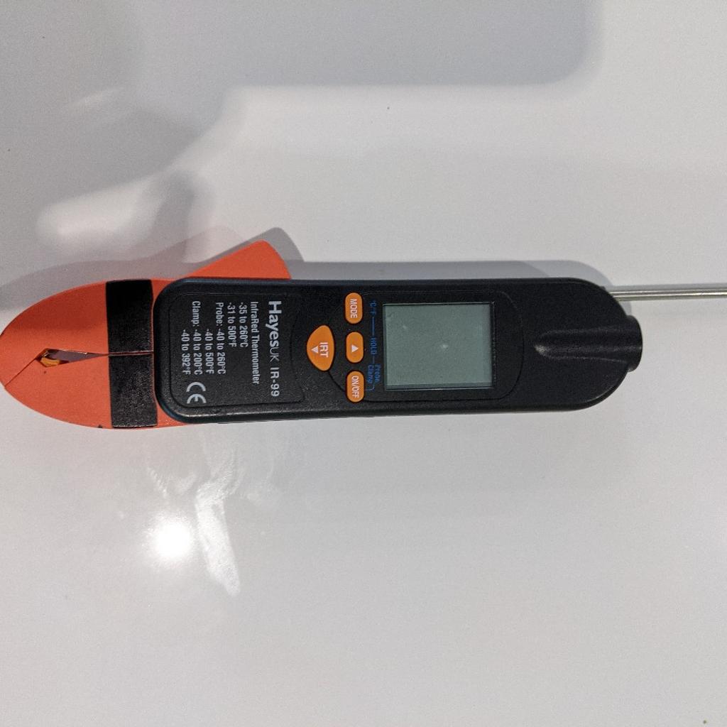 Hayes Infrared thermometer IR-99
In working condition but without batteries.
No time wasters please
Collection only
