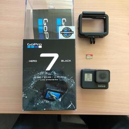 In great condition, complete with box, 1 genuine battery, original USB C cable, 64GB SanDisk MicroSD card, protective mount case and of course the GoPro itself.
This camera is a great little action camera and works well, I find it works best on 1080p and this keeps the quality high and doesn’t use up as much space on the SD card. However it is capable of 4K at 60fps too.
There is a small mark on the screen visible in photos but doesn’t affect use.
Fully tracked & Insured next day delivery.