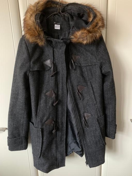 Buy & Sell West London Hounslow - Photos for Coat with hood - Black and brown