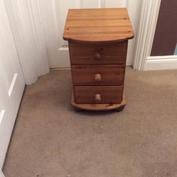 Bedside table pine, has a few marks on and a bit of paint on side has seen in picture good for recycling project measurements are 21 inches by 14 inches by 16 inches collection only stourport
