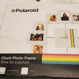 clock photo frame new in water damage box new in the box in good condition