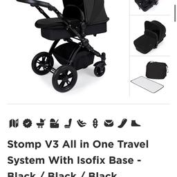 I am now selling my ickle bubba travel system for just £100 OVNO‼️ it is in really good condition, has all been cleaned and is ready for its new home. It comes with everything
Black gloss frame
Carry cot
Pushchair seat
Car chair
Isofix base
Spare brown covers
Pram bag
the isofix base is still brand new in original packaging, brown handle covers so you can change them from black but the only thing I don’t have is the rain cover but these can be easily brought off the ickle bubba website :)