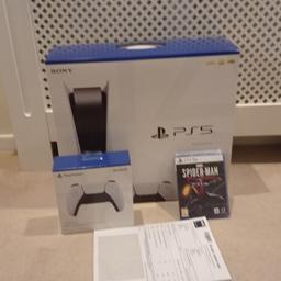 Brand new, unopened and sealed PS5. Also an Unopened additional controller and think wrapped Spiderman Miles Morales game.

£20 Bank transfer required to reserve console. Remainder to be paid by bank transfer on collection.

Game receipt will be provided.

£780 no offers.