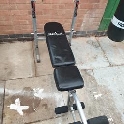 Weight bench.. Adjustable height.. good condition.. folds up flat so easy to store (see pic).