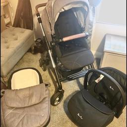 Amazing condition
Hardly used
Comes with car seat carry cot adapters rain cover and cup holder ,viewing welcome ,beautiful pram