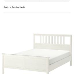 White IKEA kingsize bed 
Not with mattress