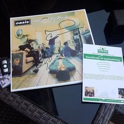 Oasis Definately Maybe Vinyl Double Album Signed by Liam and Noel Gallagher with Certificate of Authenticity