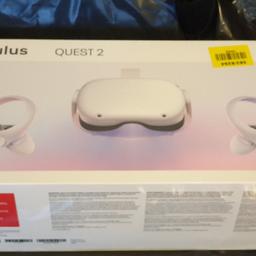 Brand new sealed oculus Quest 2 64GB bought few days back from Argos. Can provide receipt if required.  
Inside the box
VR Headset
2 touch controllers
2 AA batteries 
Power Adapter 
Glasses Spacer
Charging Cable

Can collect from Ashford surrey High street COOP. Cash preferred on collection. Will dispatch by Royal Mail Special delivery upon payment.  No TIME WASTERS PLEASE.
