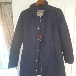 excellent condition, worn only a few times, dark blue in colour, size 12, can post.