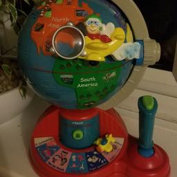 ☆ by Vtech
☆ Explore and discover the world with this brightly coloured, interactive globe
☆ Fly the aeroplane to discover famous places, countries, peoples of the world, continents, oceans, languages, music through 5 modes of play
☆ Also includes a quiz to help develop memory skills and knowledge through repetitive learning
♡ Pre-loved but in good condition. Please see photos for details.
☆ Pet and smoke free home

***Welcome to see my other items 🙂***