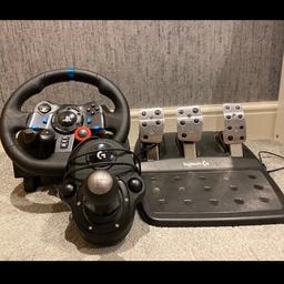 Used but in very good condition 
The shifter included which is practically new as its only been used few times 
Compatible with PS4, PS3, PC