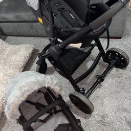 Come with car seat frame and carry cot which turns into stroller. Also have padding for newborn part of car seat. Has a few scratches & may want to clean. Open to negotiation on price. Collection only!