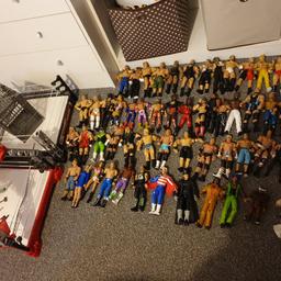 wwe wrestling figures, rings, accessories.
may sell figures in buddles etc or do a part bundle please ask