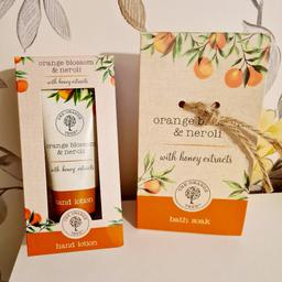 Brand new Orange Tree hand lotion and bath soak with honey extracts. 🍯 

Perfect stocking filler. 🎁

Collection from Wheatley Hill.