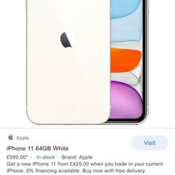 Make me an offer.  Brand new iPhone 11 64gb.  Spares or repair.  The phone has been blacklisted and therefore can’t connect it to a network.   I was ripped off when I bought this phone. Thx