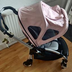Bugaboo bee3 in very good condition.
It comes with:
- Pink extendable breezy hood for summer
- 2x footmufs (orange: winter/ yellow: mid season
- Extendable original grey hood
- Original raincover

Collection from WEST NORWOOD

NO DELIVERY
